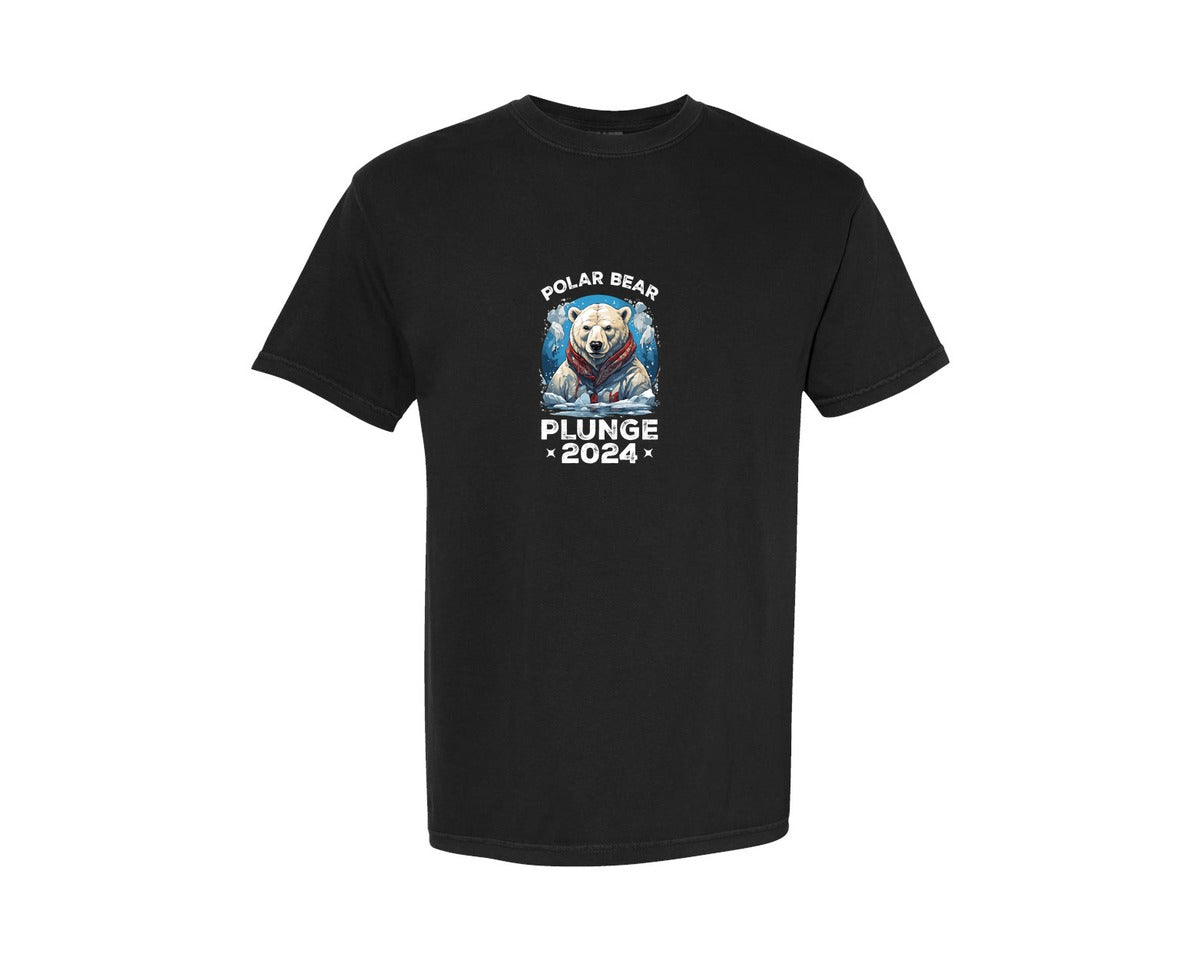 brand:Comfort Colors|color:Black|Polo Bear Plunge 2024 T Shirt Graphic T-Shirt