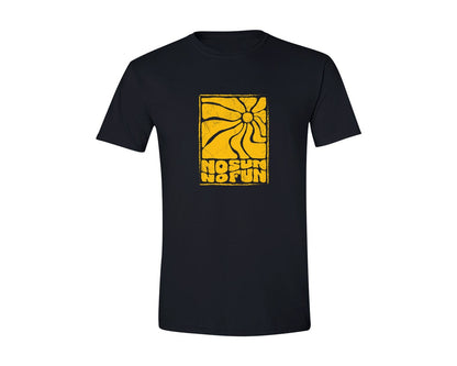 brand:Generic|color:Black|No Sun No Fun Retro Vintage Summer Graphic T-Shirt