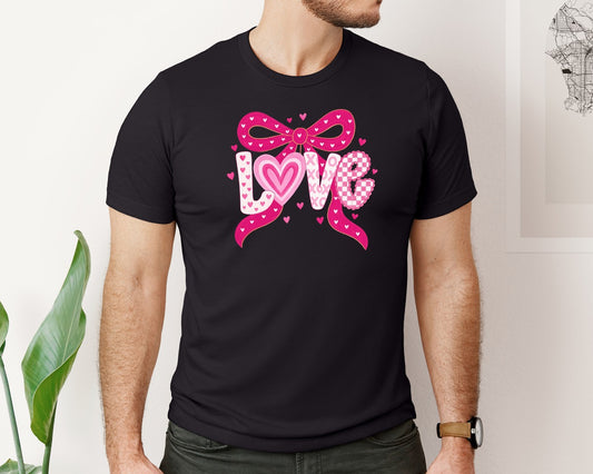 Coquette Heart Bow Preppy Valentine 3 Graphic T-Shirt