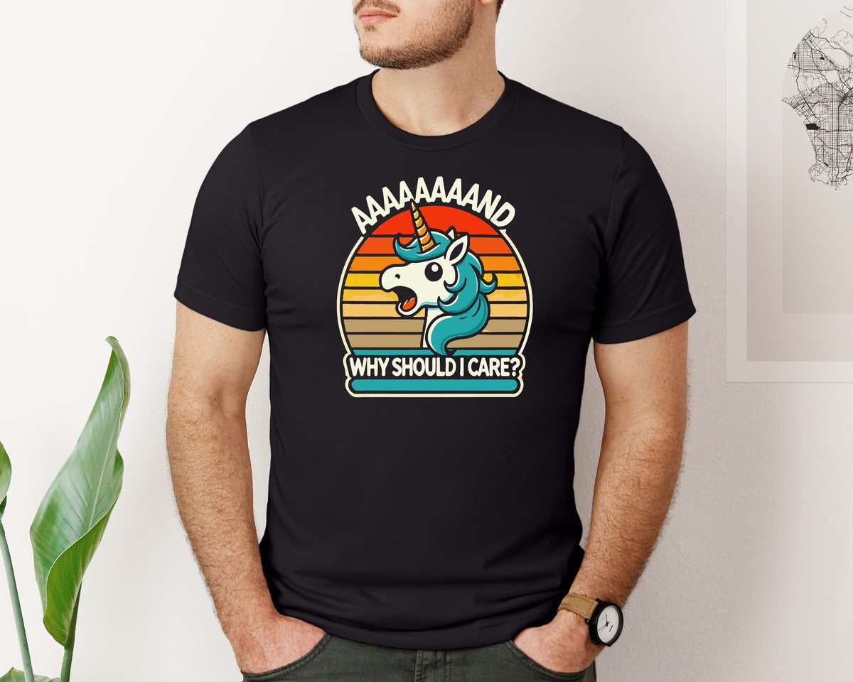 brand:Bella Canvas|color:Black|Funny Sarcastic Funny Unicorn Graphic T-Shirt