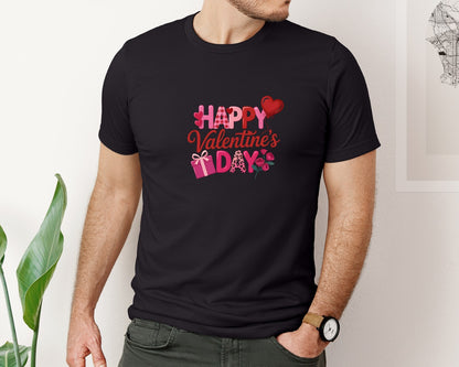 brand:Bella Canvas|color:Black|Happy Valentines Day 19 Graphic T-Shirt