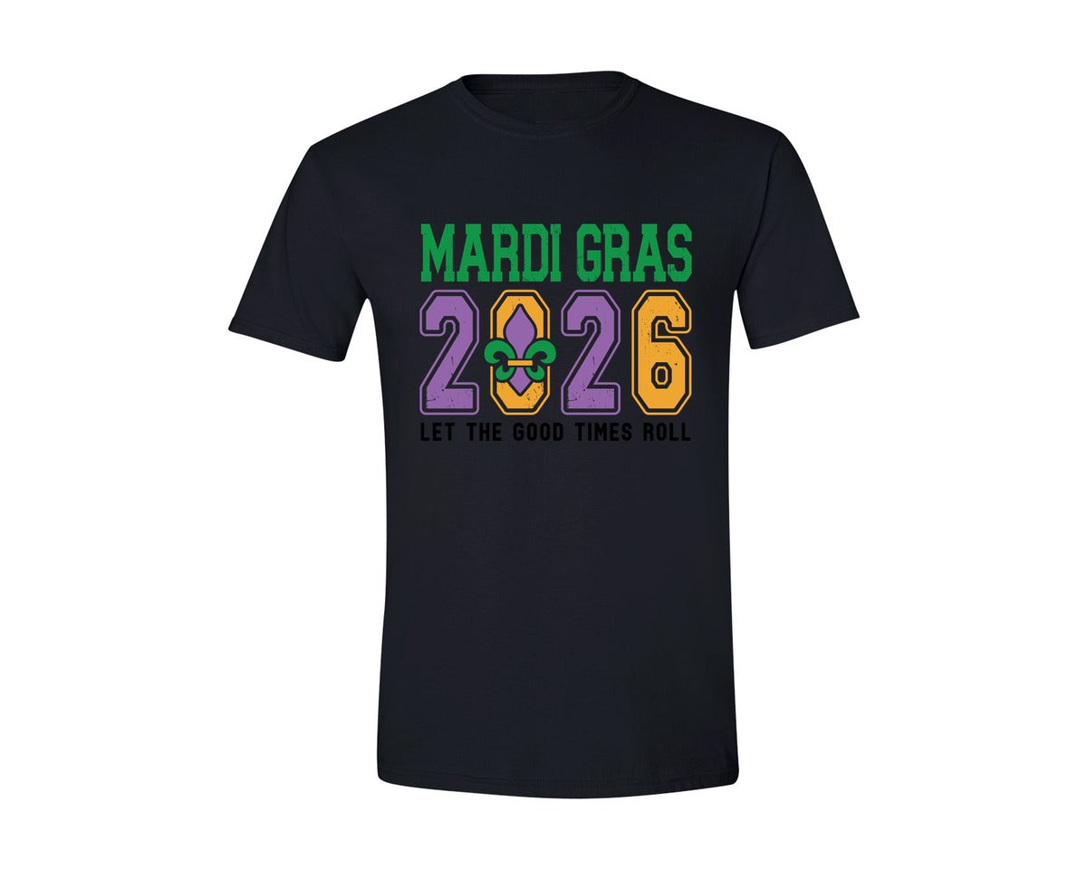 brand:Generic|color:Black|Mardi Gras Mardi Gras 2026 2 Graphic T-Shirt
