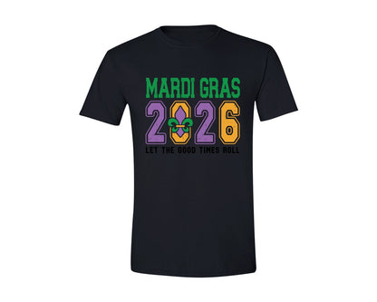 brand:Generic|color:Black|Mardi Gras Mardi Gras 2026 2 Graphic T-Shirt