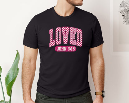 brand:Bella Canvas|color:Black|Loved Valentines Day 2 Graphic T-Shirt