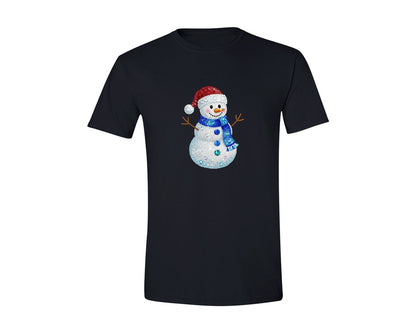 brand:Generic|color:Black|Rhinestone Snowman Graphic T-Shirt