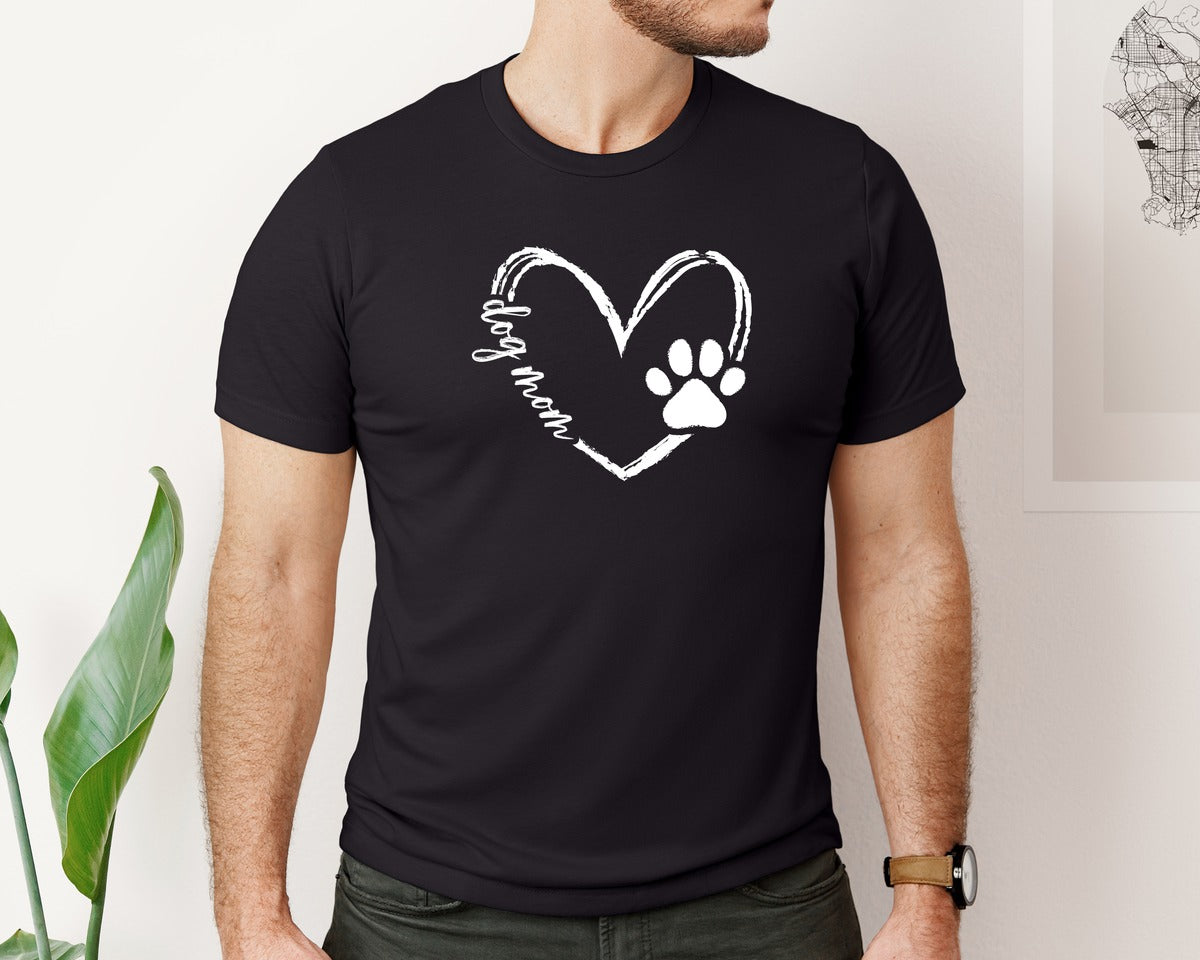 brand:Bella Canvas|color:Black|Dog Mom Dog Mama Mom Graphic T-Shirt