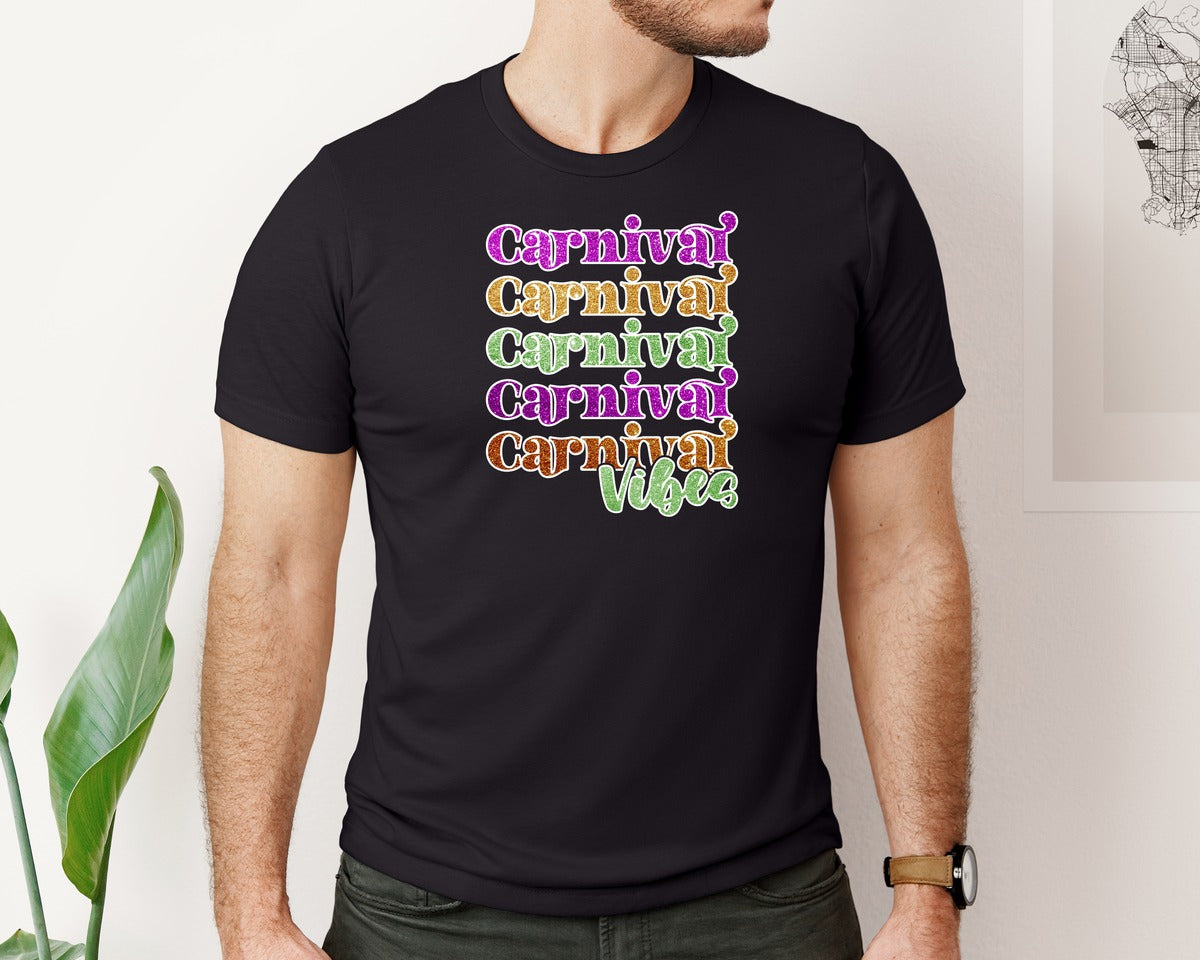 brand:Bella Canvas|color:Black|Mardi Gras T Shirt Design 12 Graphic T-Shirt