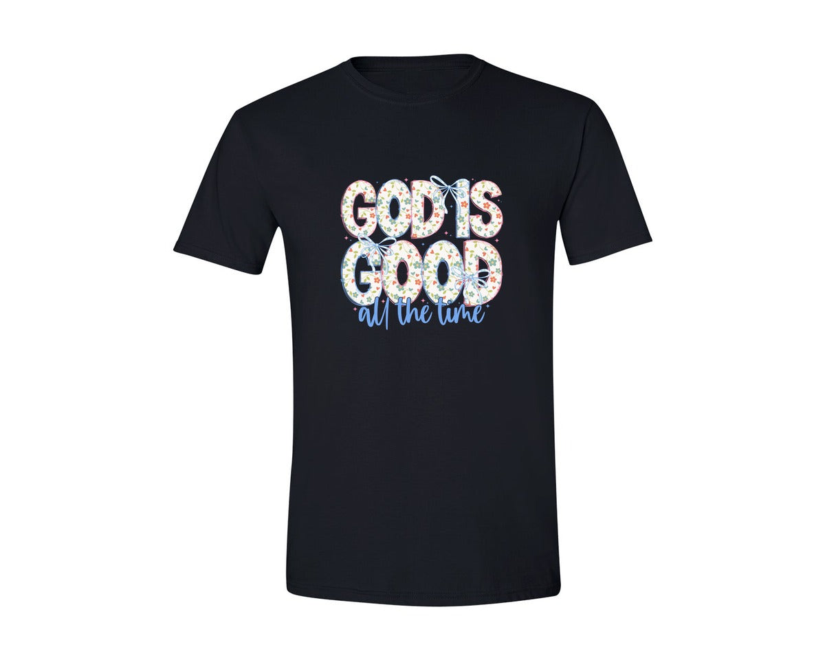 brand:Generic|color:Black|God Is Good Spirit Religious G Graphic T-Shirt