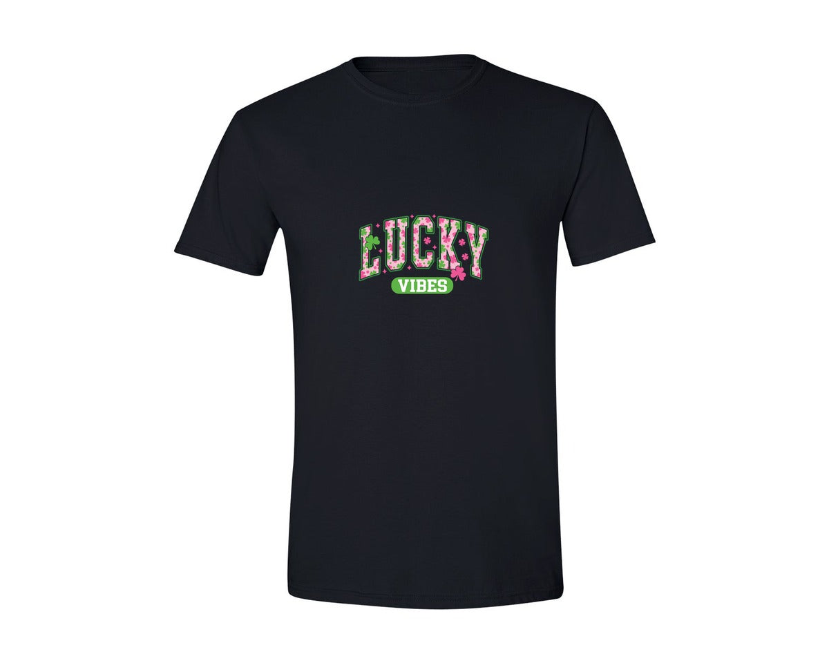 brand:Generic|color:Black|Lucky Vibes Lucky Vibes 2 Graphic T-Shirt