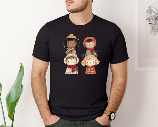 Whimsical Winter Christmas Girl 14 Graphic T-Shirt