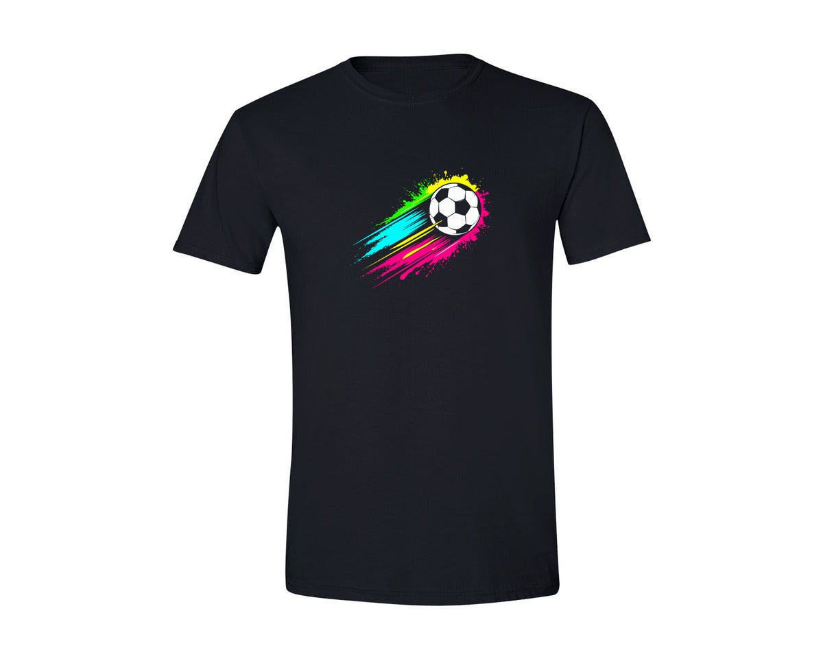 brand:Generic|color:Black|Colorful Tie Dye Soccer Ball T Shirt Graphic T-Shirt