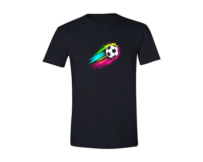 brand:Generic|color:Black|Colorful Tie Dye Soccer Ball T Shirt Graphic T-Shirt