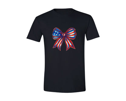 brand:Generic|color:Black|Brushstock 4Th Of July Coquette Bow Graphic T-Shirt