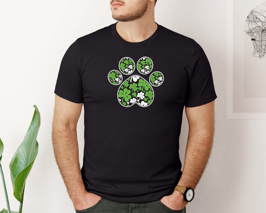 St Patricks Day Cat Shamrock Pattern 3 Graphic T-Shirt