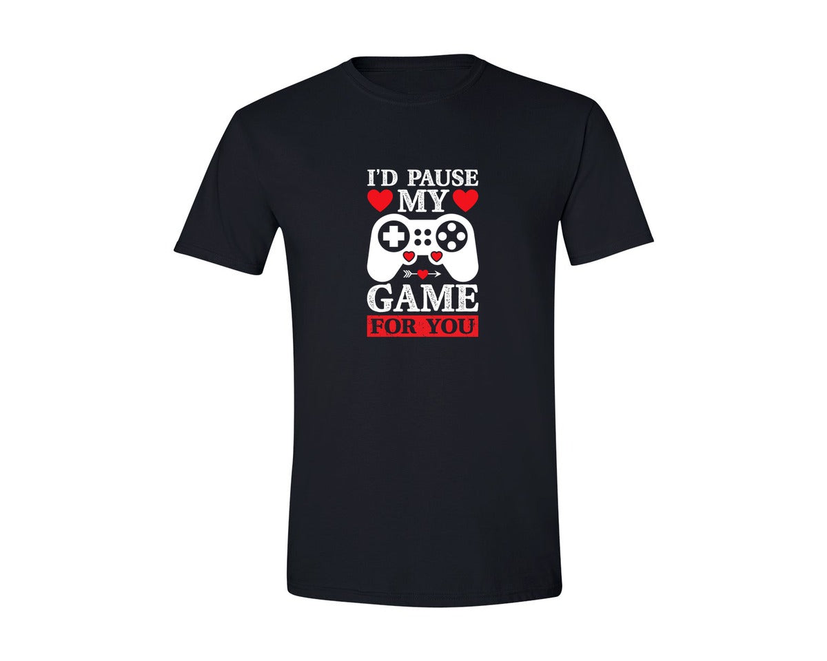brand:Generic|color:Black|Funny Valentines Day Id Pause My Game