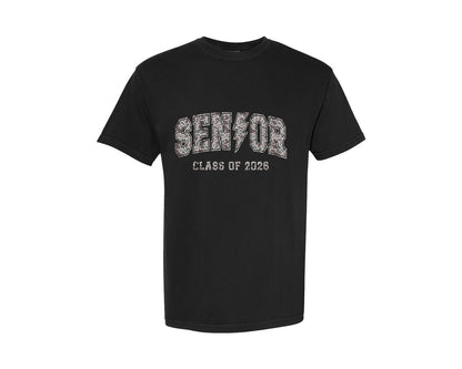 brand:Comfort Colors|color:Black|Camo Senior Class Of 2026 Graphic T-Shirt