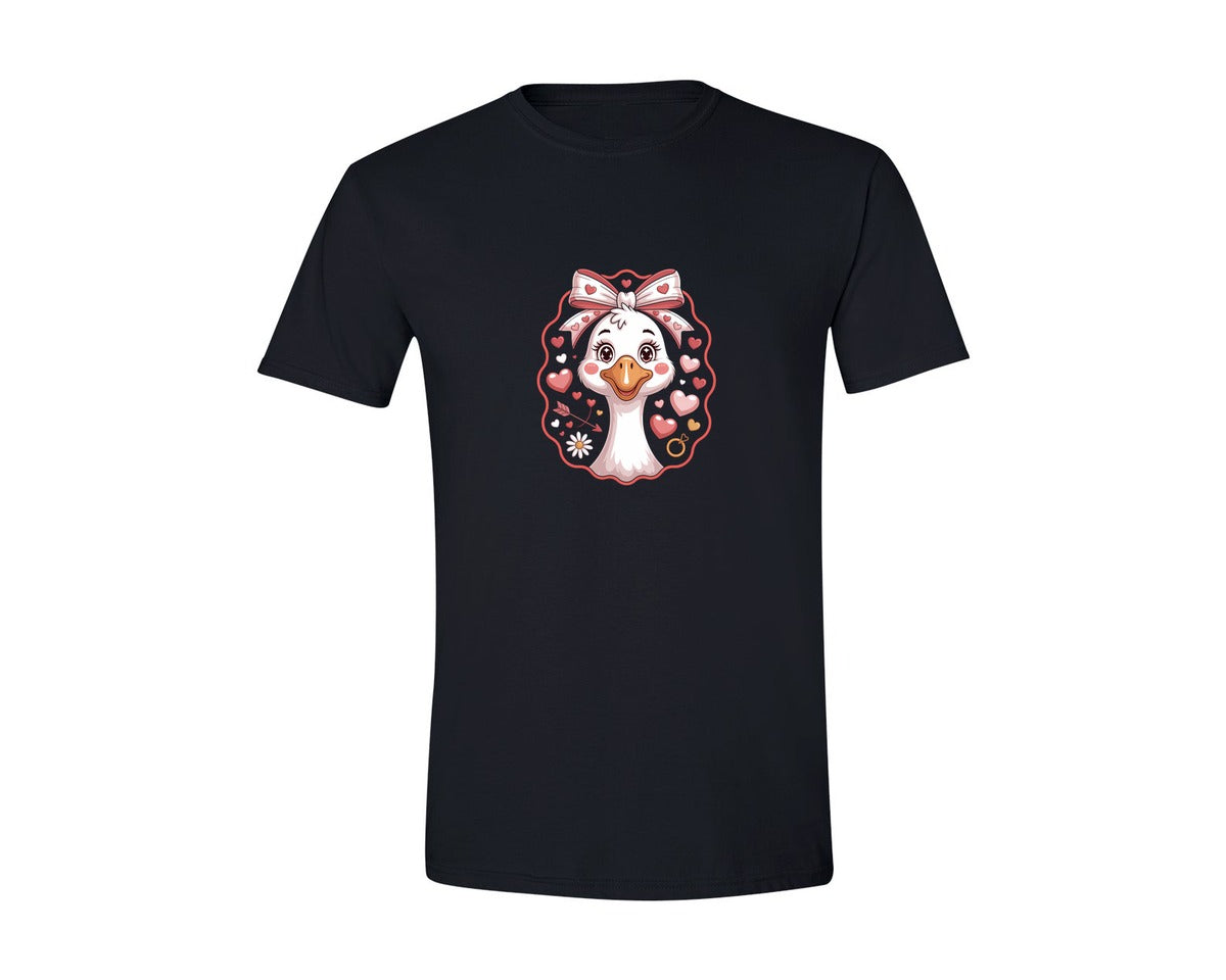 brand:Generic|color:Black|Funny Valentine Goose 5 Graphic T-Shirt