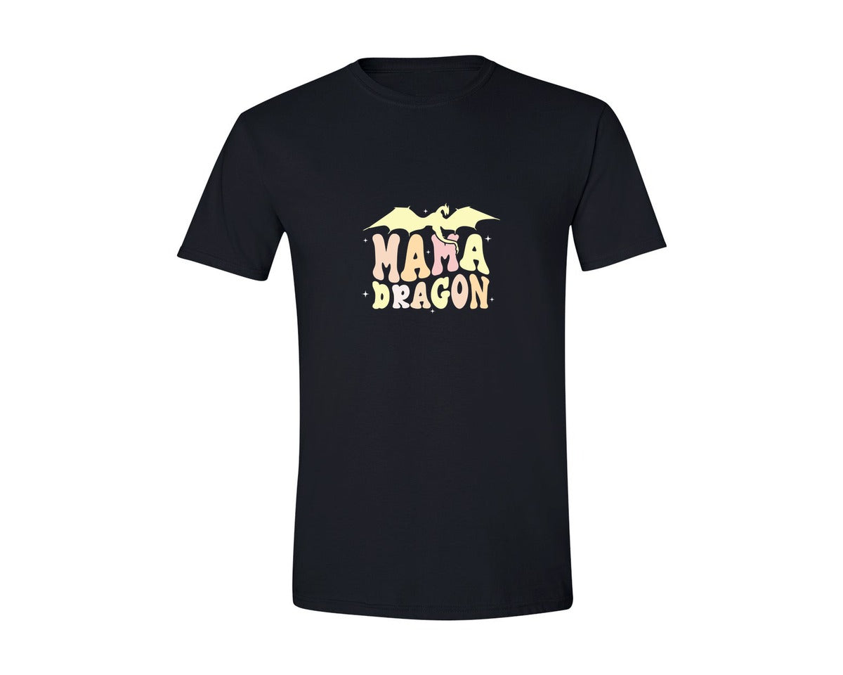 brand:Generic|color:Black|Mama Dragons Mothers Day Design Graphic T-Shirt