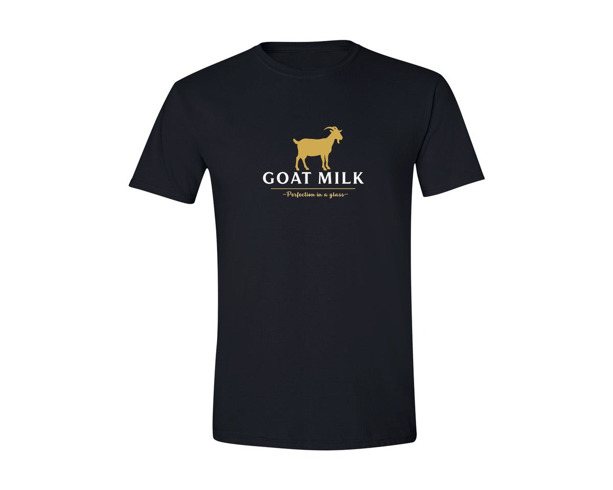 brand:Generic|color:Black|Goat Milk T Shirt Design Graphic T-Shirt