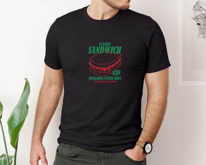 brand:Bella Canvas|color:Black|Sandwich Urban Streetwear Design Graphic T-Shirt