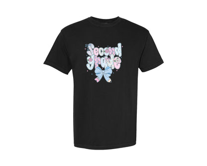 brand:Comfort Colors|color:Black|Preppy Back To School Floral 2 Graphic T-Shirt