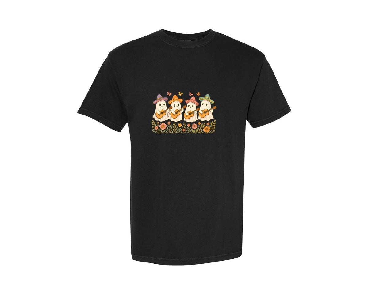 brand:Comfort Colors|color:Black|Retro Spooky Mexican Graphic T-Shirt