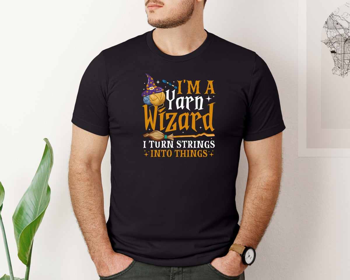 brand:Bella Canvas|color:Black|Knitting Crochet Crafting T Shirt Graphic T-Shirt
