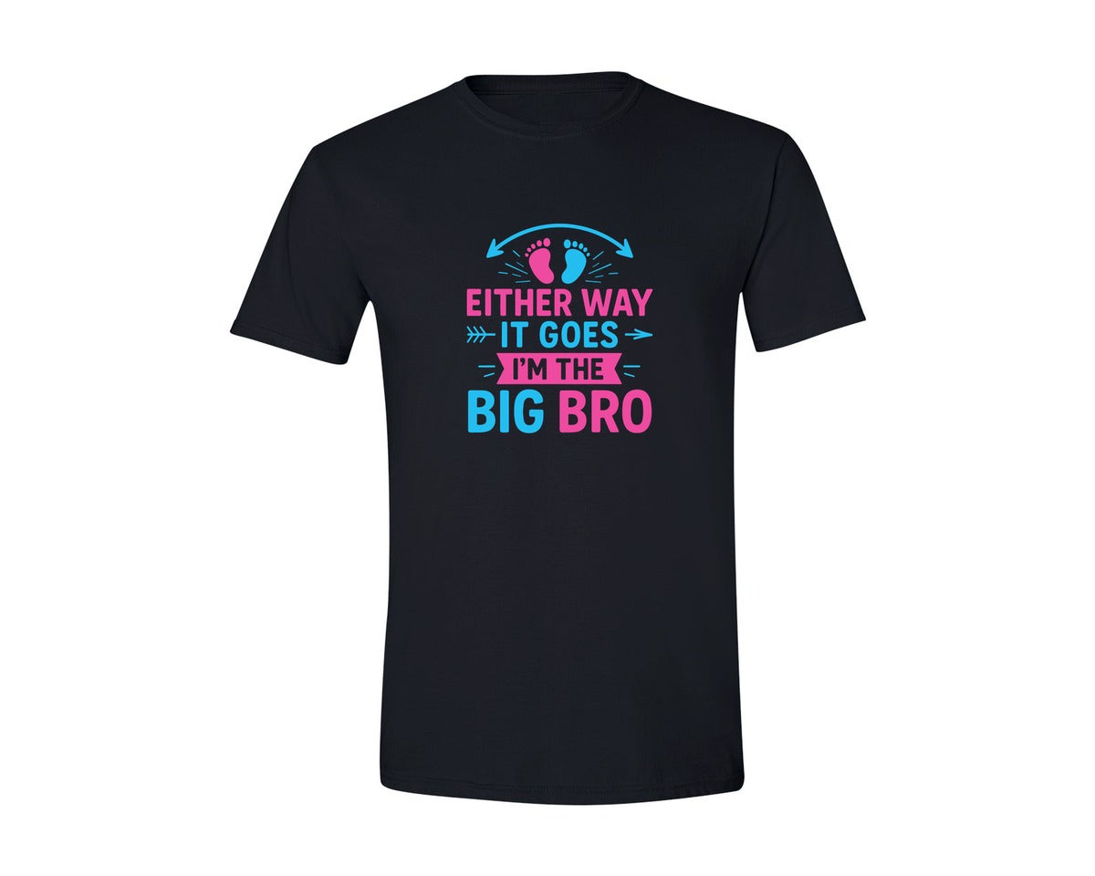 brand:Generic|color:Black|Either It Gender Reveal T Shirt Graphic T-Shirt