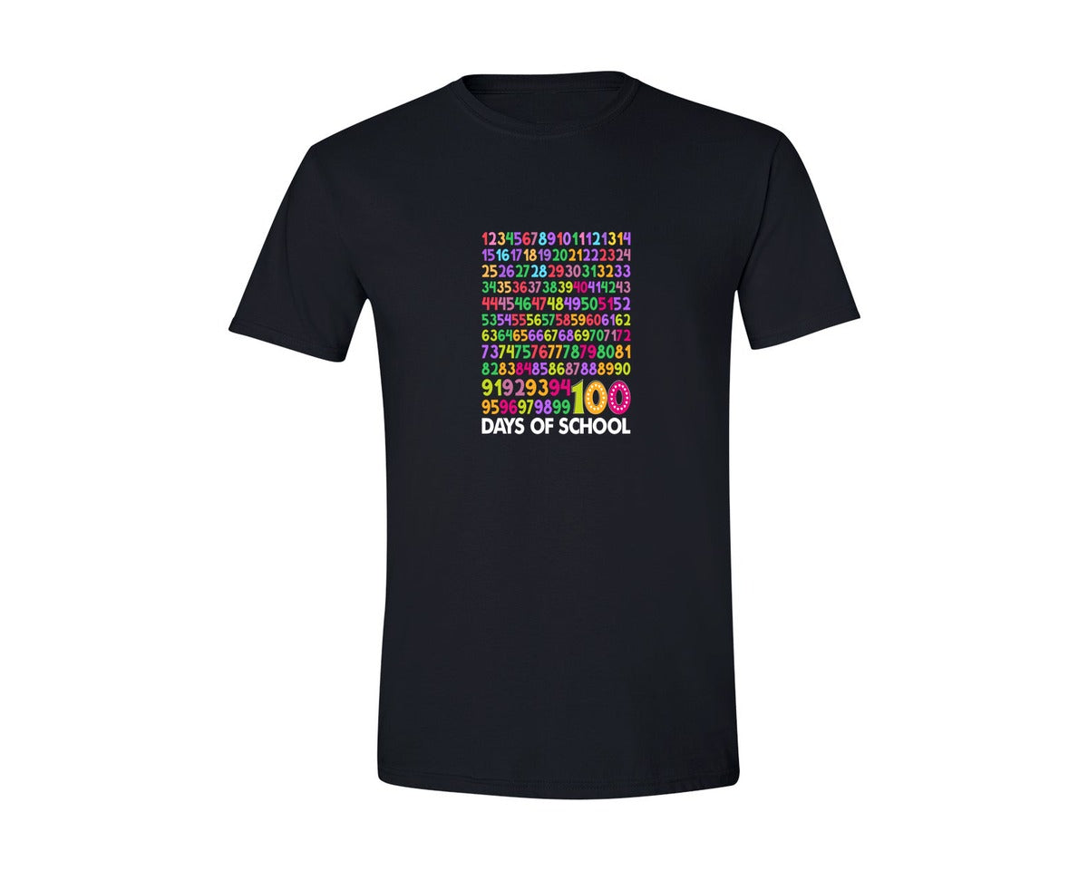 brand:Generic|color:Black|100 Days Of School Tshirt Design 6 Graphic T-Shirt