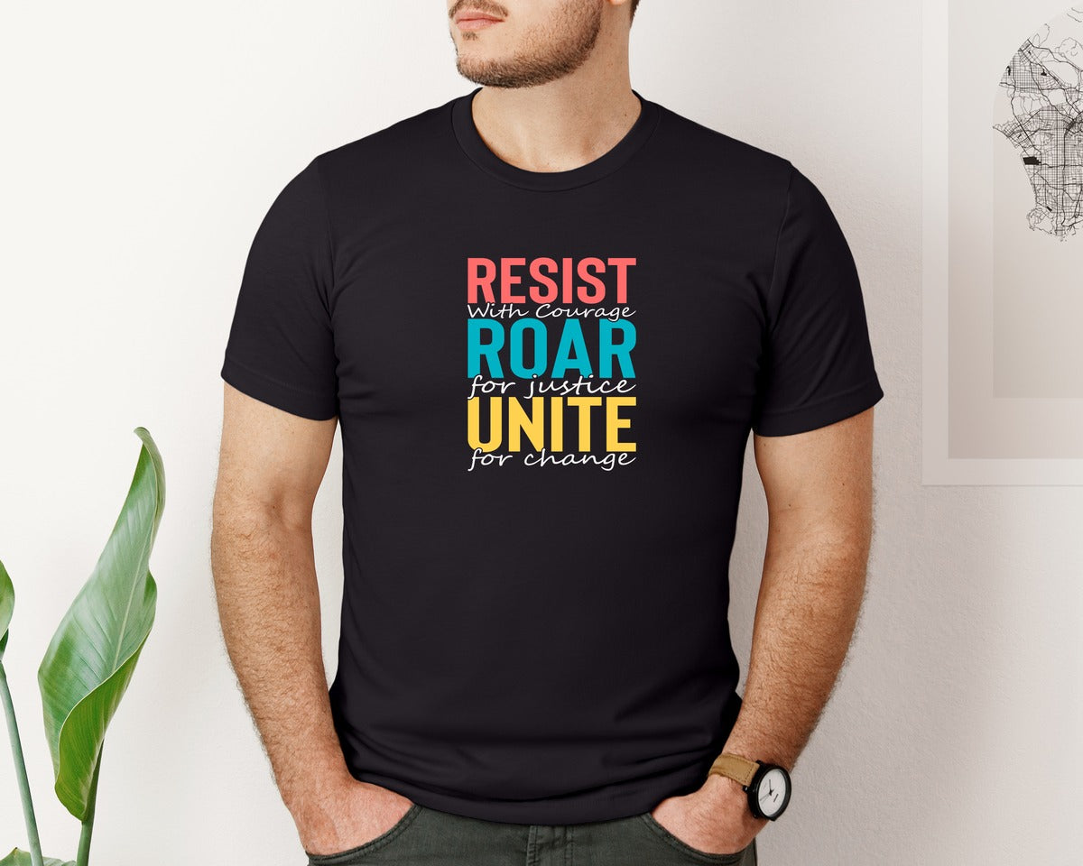 brand:Bella Canvas|color:Black|Resist T Shirt Design 5 Graphic T-Shirt