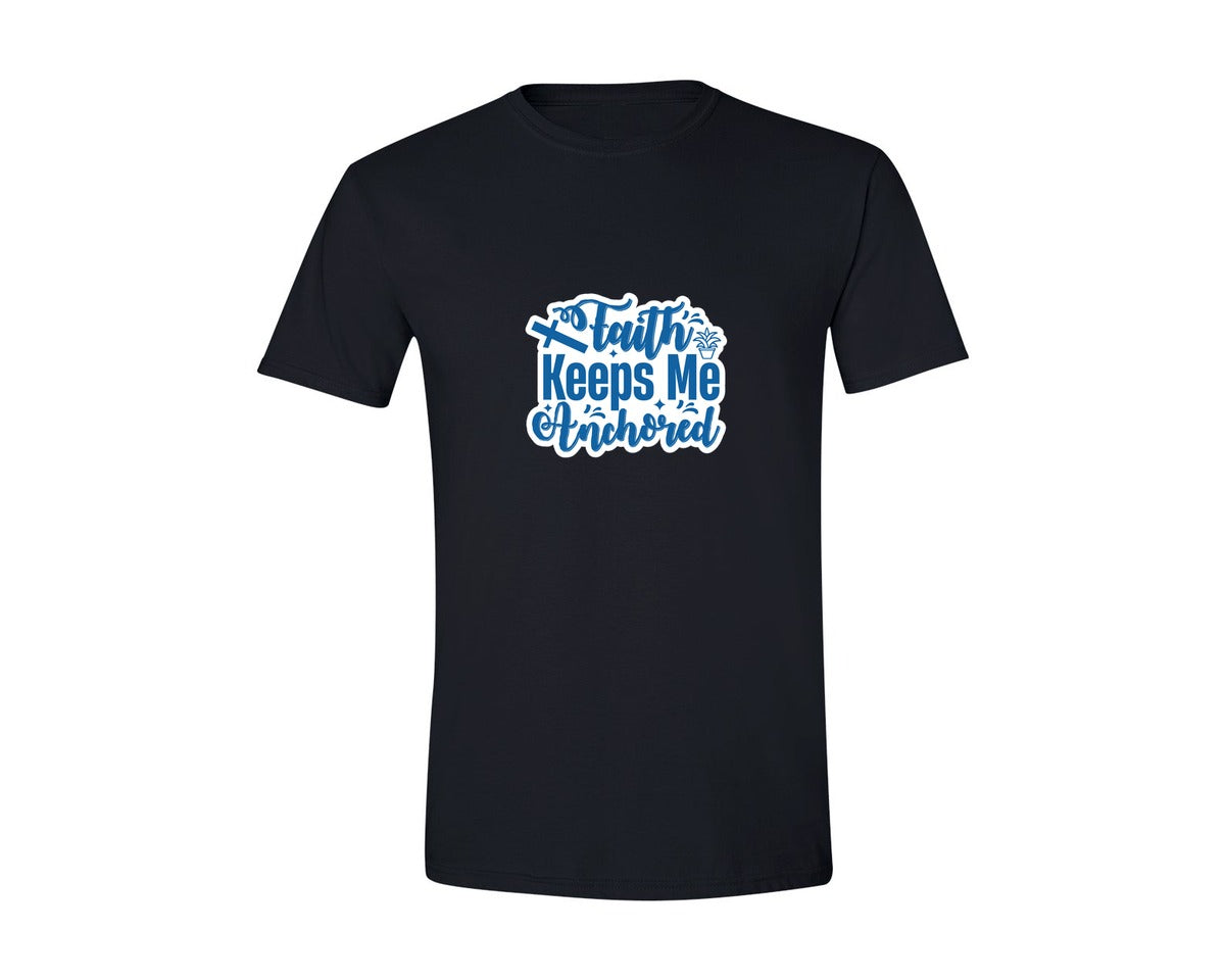 brand:Generic|color:Black|Faith Keeps Me Anchored 9 Graphic T-Shirt