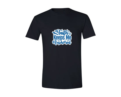 brand:Generic|color:Black|Faith Keeps Me Anchored 9 Graphic T-Shirt