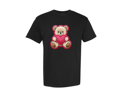 brand:Comfort Colors|color:Black|Valentine Teddy Bear Valentine 2 Graphic T-Shirt