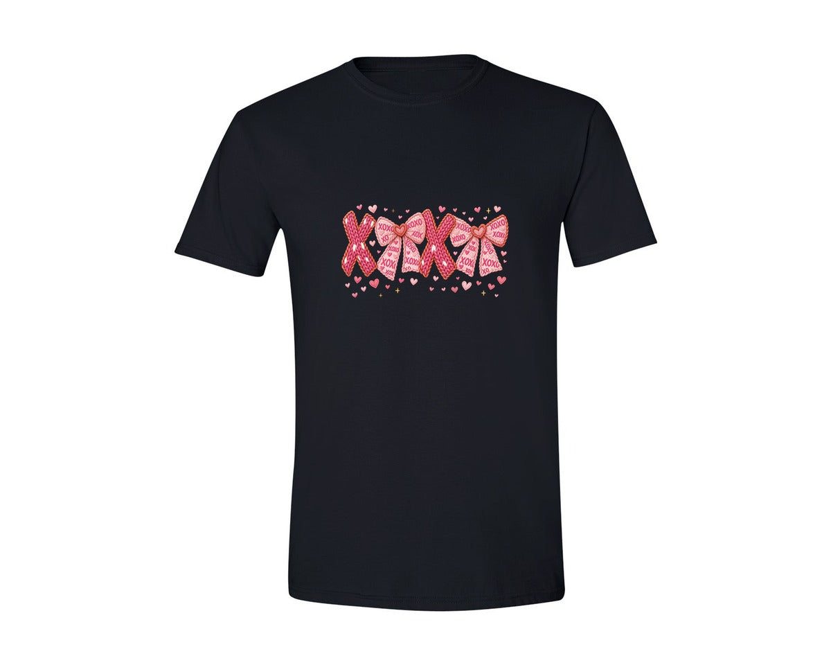 brand:Generic|color:Black|Yarn Crochet Xoxo Coquette 2 Graphic T-Shirt