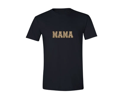 brand:Generic|color:Black|Mama Leopard Print Designs T Shirt Graphic T-Shirt