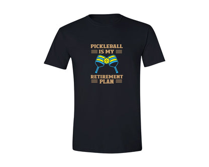 brand:Generic|color:Black|Pickleball Is My Retirement Plan Shirt Graphic T-Shirt