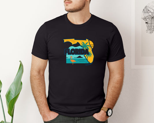Florida State Map 2 Graphic T-Shirt