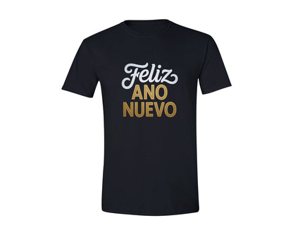 brand:Generic|color:Black|Feliz Ano Nuevo Happy New Year Graphic T-Shirt