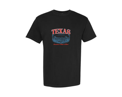 brand:Comfort Colors|color:Black|Texas Vintage Retro Tshirt Design Gra Graphic T-Shirt