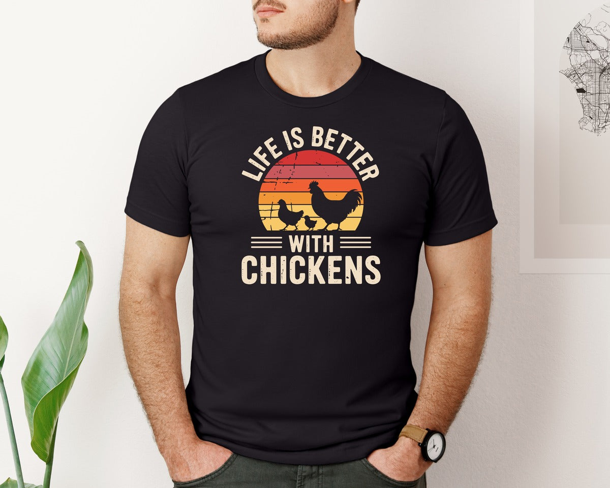 brand:Bella Canvas|color:Black|Tractor Farm Life Shirt Design Graphic T-Shirt