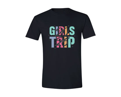 brand:Generic|color:Black|Girls Trip 2026 Matching Vacation Graphic T-Shirt