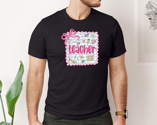 Teacher Coquette Preppy Back To School Graphic T-Shirt