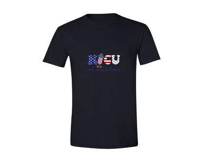 brand:Generic|color:Black|Nicu Patriotic Red White Babies Graphic T-Shirt