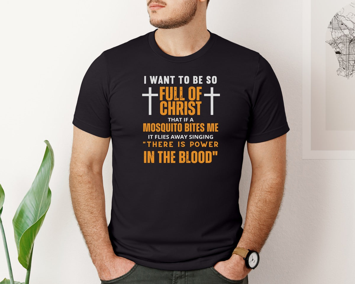 brand:Bella Canvas|color:Black|Funny Christian Religious Serv Graphic T-Shirt