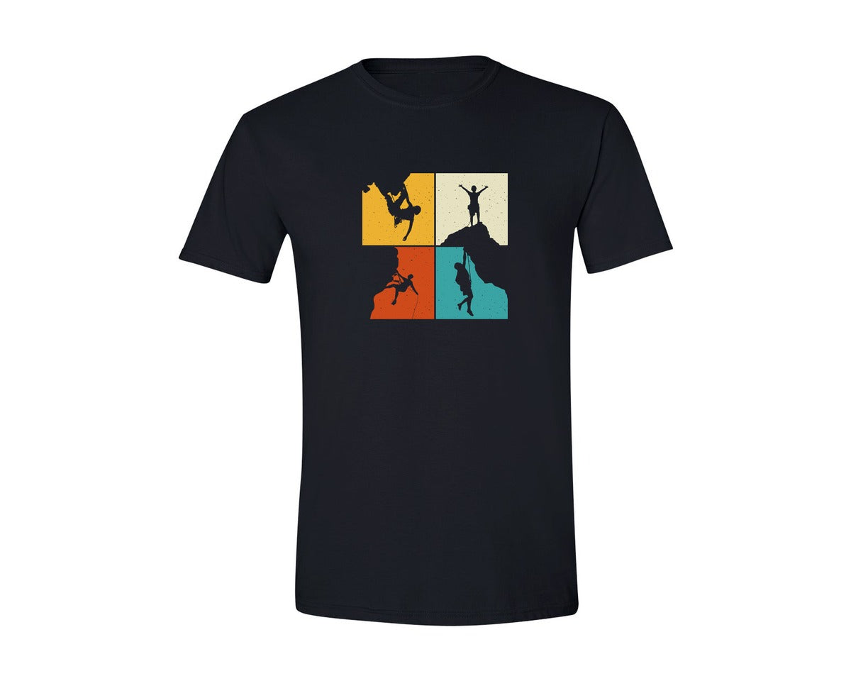 brand:Generic|color:Black|Vintage Rock Climbing T Shirt Design 40 Graphic T-Shirt
