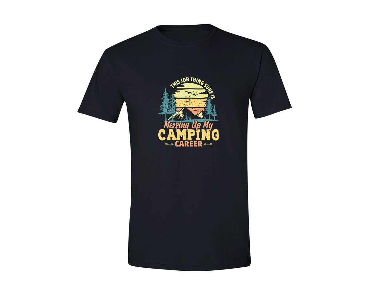brand:Generic|color:Black|Vintage Camping T Shirt Design 6 Graphic T-Shirt