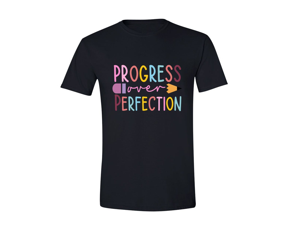 brand:Generic|color:Black|Progress Over Perfection Teacher 2