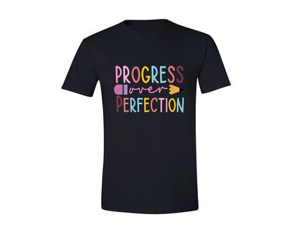 brand:Generic|color:Black|Progress Over Perfection Teacher 2