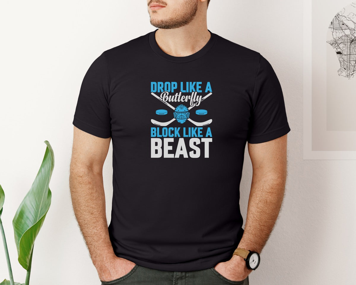 brand:Bella Canvas|color:Black|Ice Hockey T Shirt Design Vector Graphic 27 Graphic T-Shirt