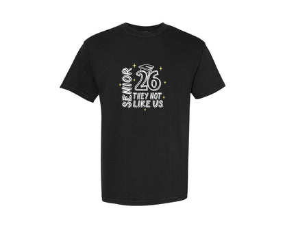 brand:Comfort Colors|color:Black|Retro Senior 2026 Class Of 2026 Graphic T-Shirt